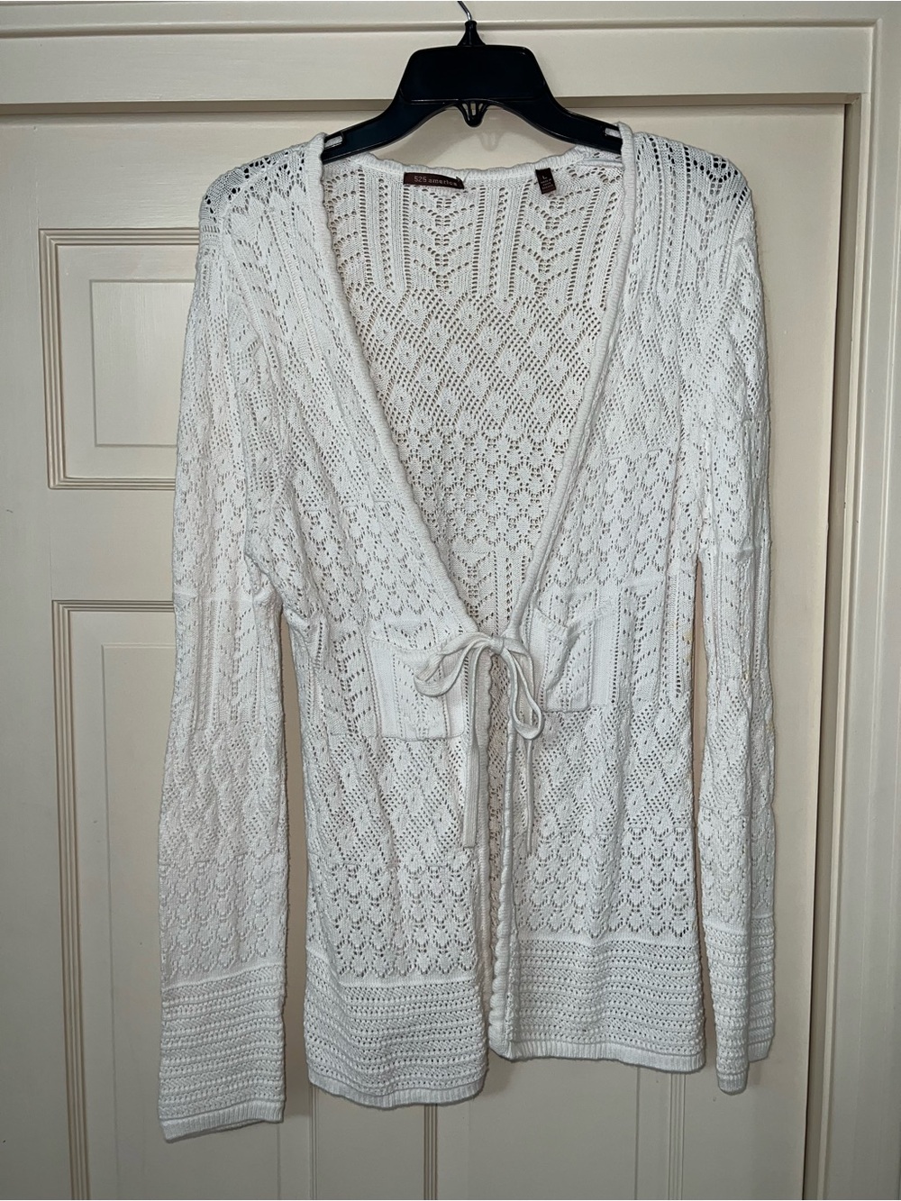 Open-Knit Tie-Front Swim Coverup